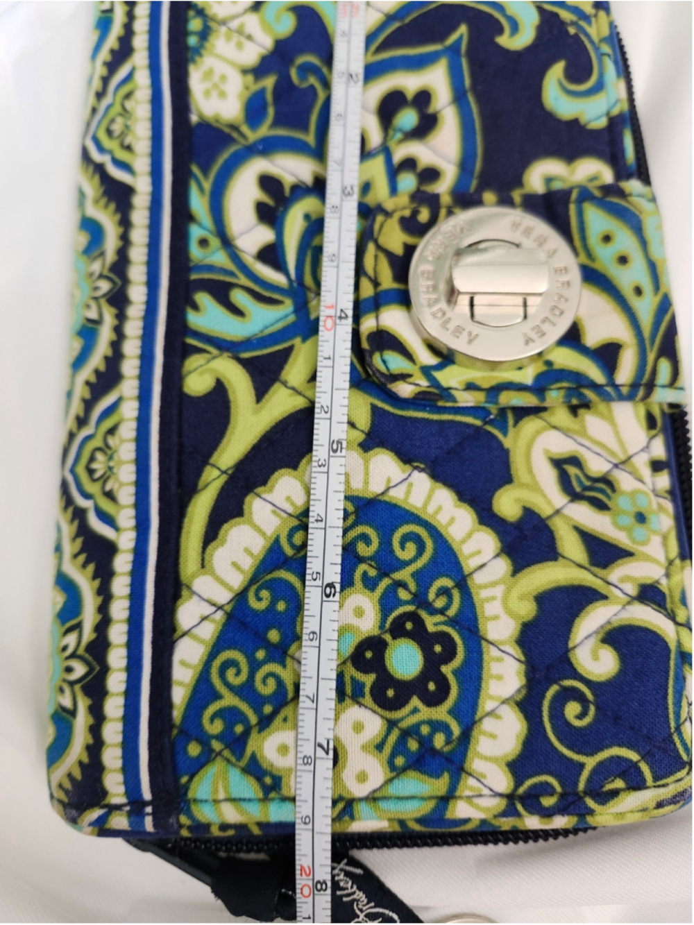 Women's Vera Bradley Wallet One Size Blue Green Paisley - Picture 11 of 11